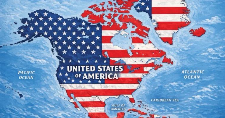 Nemcsak Grönland és Kanada, már Izland is az USA részeként szerepel Trump térképes posztjában